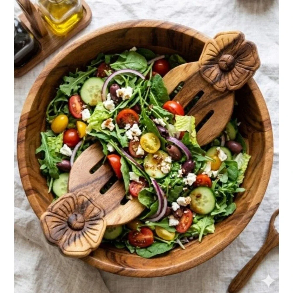 Wooden Salad Serving Hands 9